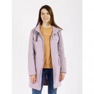 куртка   демисезонная, средней длины, силуэт прямой, размер 44, фиолетовый Gevito