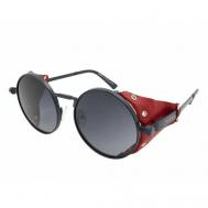 Солнцезащитные очки  18345049, круглые, оправа: металл, спортивные, поляризационные, красный Thom Richard
