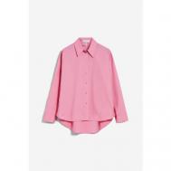 Рубашка  , повседневный стиль, свободный силуэт, длинный рукав, однотонная, размер 36, розовый Cinque