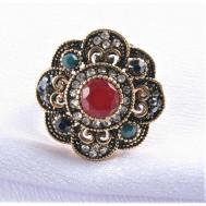 Кольцо, кристалл, размер 17, красный Antik Hobby