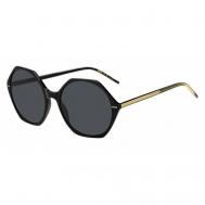 Солнцезащитные очки   1585/S 7C5 IR, бабочка, оправа: пластик, с защитой от УФ, для женщин, черный BOSS