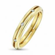 Кольцо обручальное желтое золото, 585 проба, бриллиант, желтый Core Design Jewellery