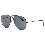 Солнцезащитные очки , авиаторы, оправа: металл, складные, с защитой от УФ, черный Медов