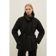 куртка   зимняя, средней длины, стеганая, водонепроницаемая, размер M, черный Finn Flare