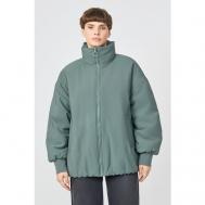 Куртка  , демисезон/зима, укороченная, оверсайз, размер 52, зеленый Baon