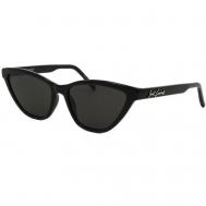 Солнцезащитные очки , кошачий глаз, оправа: пластик, для женщин, черный Saint Laurent