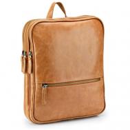 Рюкзак Кожинка, натуральная кожа, горчичный, коричневый Мастерская сумок Кожинка