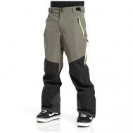 Горнолыжные брюки , мембрана, регулировка объема талии, утепленные, водонепроницаемые, размер XL, черный, серый Rehall