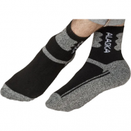 Мужские носки , 1 пара, размер 41-47, серый, черный Нет бренда