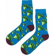 Мужские носки , размер 45, голубой, зеленый Country Socks