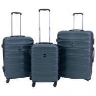 Комплект чемоданов , 3 шт., 91 л, размер S/M/L, зеленый BAGS-ART