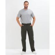 Брюки чинос , повседневные, свободный силуэт, размер 46, рост 188см, зеленый Хорошие брюки