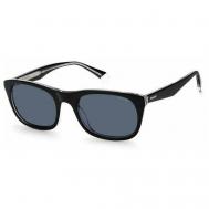 Солнцезащитные очки , прямоугольные, для мужчин, черный Polaroid