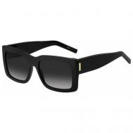 Солнцезащитные очки , прямоугольные, оправа: пластик, с защитой от УФ, для женщин, черный BOSS