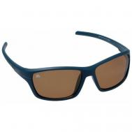 Солнцезащитные очки , прямоугольные, оправа: пластик, зеркальные, поляризационные, коричневый Mikado