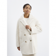 Пальто  , демисезон/зима, шерсть, размер 48, бежевый ELECTRASTYLE
