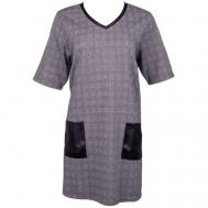 Платье повседневное, размер L, серый Zhenzi