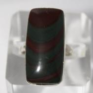 Кольцо , яшма, размер 18, зеленый, коричневый True Stones