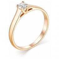 Кольцо помолвочное АЙМИЛА, красное золото, 585 проба, бриллиант, размер 17, бесцветный Аймила