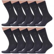 Мужские носки , 10 пар, махровые, размер 25 (38-40), серый RuSocks