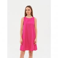 Платье , хлопок, повседневное, свободный силуэт, мини, размер M, розовый United Colors of Benetton