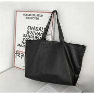 Сумка  шоппер  сумка в стиле бохо, фактура гладкая, черный Loe Chi