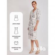 Платье , укороченный рукав, размер XL, белый ZOLLA