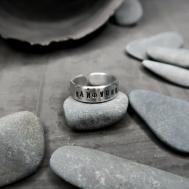 Кольцо, алюминий, размер 16, серебряный Ocean.Glass