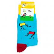 Носки  Носки с рисунками St.Friday Socks x Союзмультфильм, размер 38-41, желтый, голубой, красный St. Friday