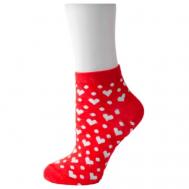 Женские носки , размер 36-41, белый, красный Oemen
