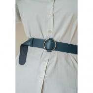 Ремень , для женщин, размер S/M, длина 96 см., голубой Rada Leather