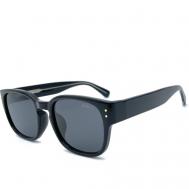 Солнцезащитные очки , прямоугольные, оправа: пластик, спортивные, поляризационные, с защитой от УФ, черный Smakhtin'S eyewear & accessories