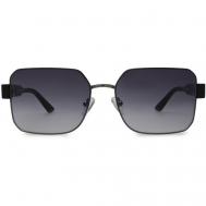 Солнцезащитные очки , квадратные, оправа: металл, поляризационные, для женщин, черный Furlux