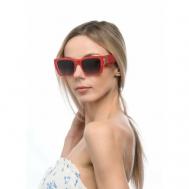 Солнцезащитные очки  CLF6210, квадратные, оправа: пластик, для женщин, красный Christian Lafayette