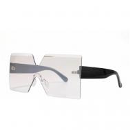 Солнцезащитные очки , квадратные, ударопрочные, с защитой от УФ, для женщин, черный Без бренда