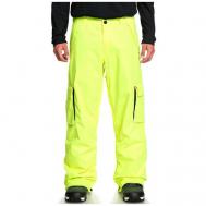 Горнолыжные брюки , карманы, мембрана, регулировка объема талии, утепленные, водонепроницаемые, размер XL, зеленый DC Shoes