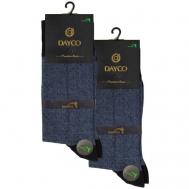 Мужские носки , 2 пары, классические, размер 41-45, синий DAYCO
