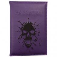 Обложка для паспорта , фиолетовый Нет бренда