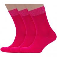 Мужские носки , 3 пары, размер 25-27, розовый Носкофф