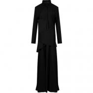 Платье с запахом , в классическом стиле, размер 48, черный Malloni