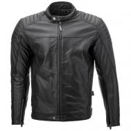 Кожаная куртка  демисезонная, силуэт прямой, съемная подкладка, внутренний карман, карманы, размер S, черный Moteq