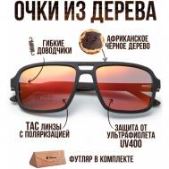 Солнцезащитные очки , авиаторы, поляризационные, красный Timbersun