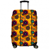 Чехол для чемодана , размер M, коричневый, зеленый LeJoy