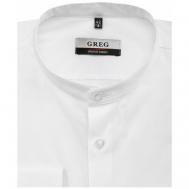 Рубашка , повседневный стиль, прилегающий силуэт, длинный рукав, размер 174-184/38, белый Greg