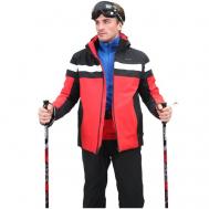 Куртка , средней длины, силуэт свободный, карманы, размер 58, красный West Scout