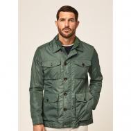 куртка , демисезон/лето, силуэт прямой, внутренний карман, без капюшона, карманы, водонепроницаемая, размер XL, зеленый Hackett London