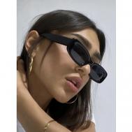 Солнцезащитные очки , квадратные, оправа: пластик, складные, устойчивые к появлению царапин, черный DROBOT.BIZ