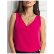 Блуза  , размер 42, фуксия, розовый CLARIEE