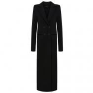 Пальто-пиджак  , силуэт прямой, удлиненное, размер L, черный Yuliawave