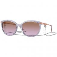 Солнцезащитные очки , бабочка, оправа: пластик, градиентные, для женщин, фиолетовый Vogue® Eyewear